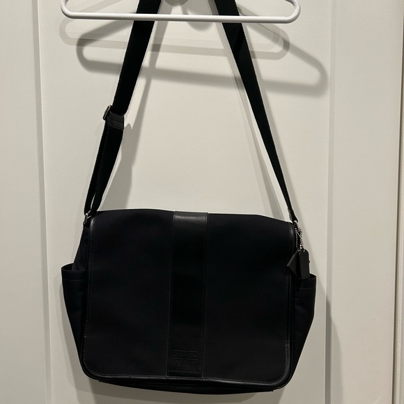 Coach Messenger Bag Black Tote Designer - Picture 3 of 8
